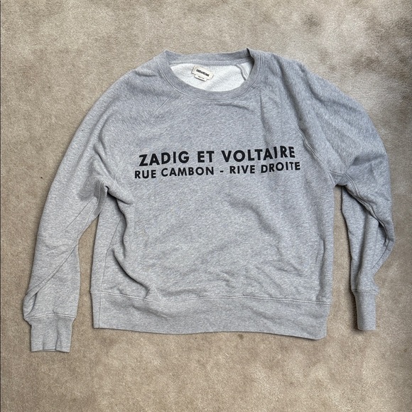 Zadig & Voltaire Light Gray Crewneck Sweater - Picture 1 of 1